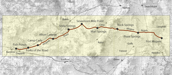 The Old Mojave Rd map